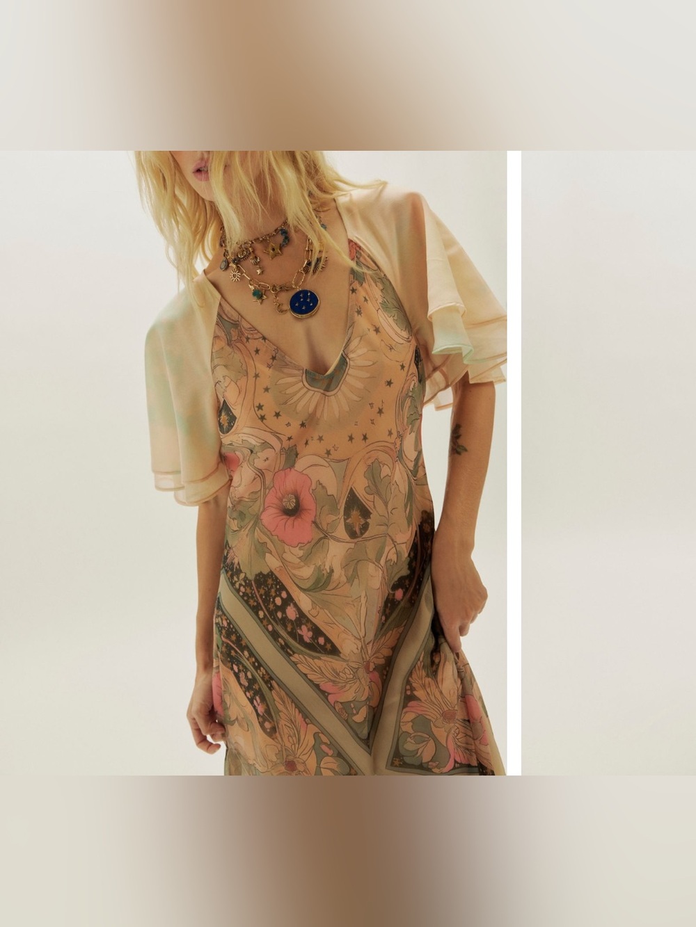 NWT Free People Celestial Nights Maxi Dress - fairy combo - XS, small - Picture 7 of 16